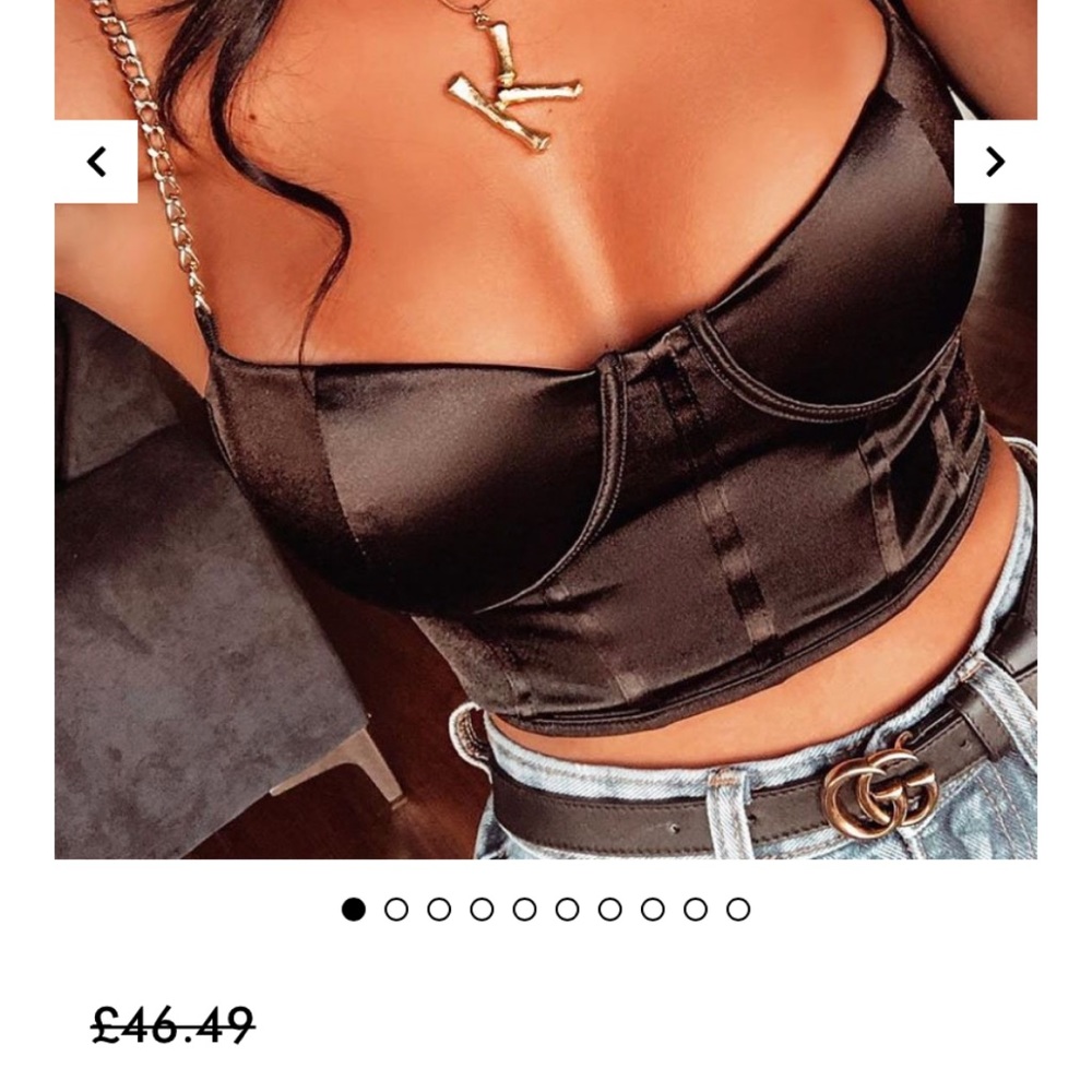 Rebellious Fashion Black satin corset